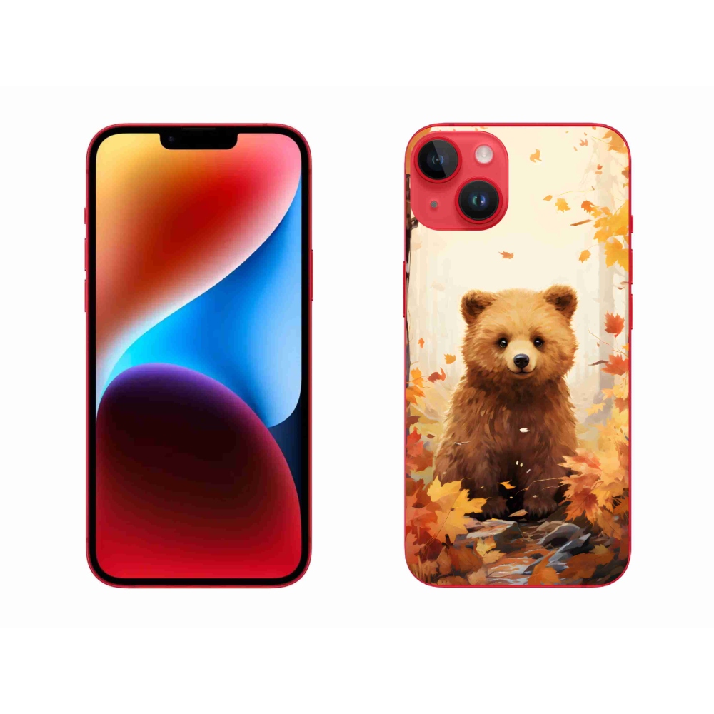 Zselés borítás mmCase iPhone 14 Plus készülékhez - medve az erdőben