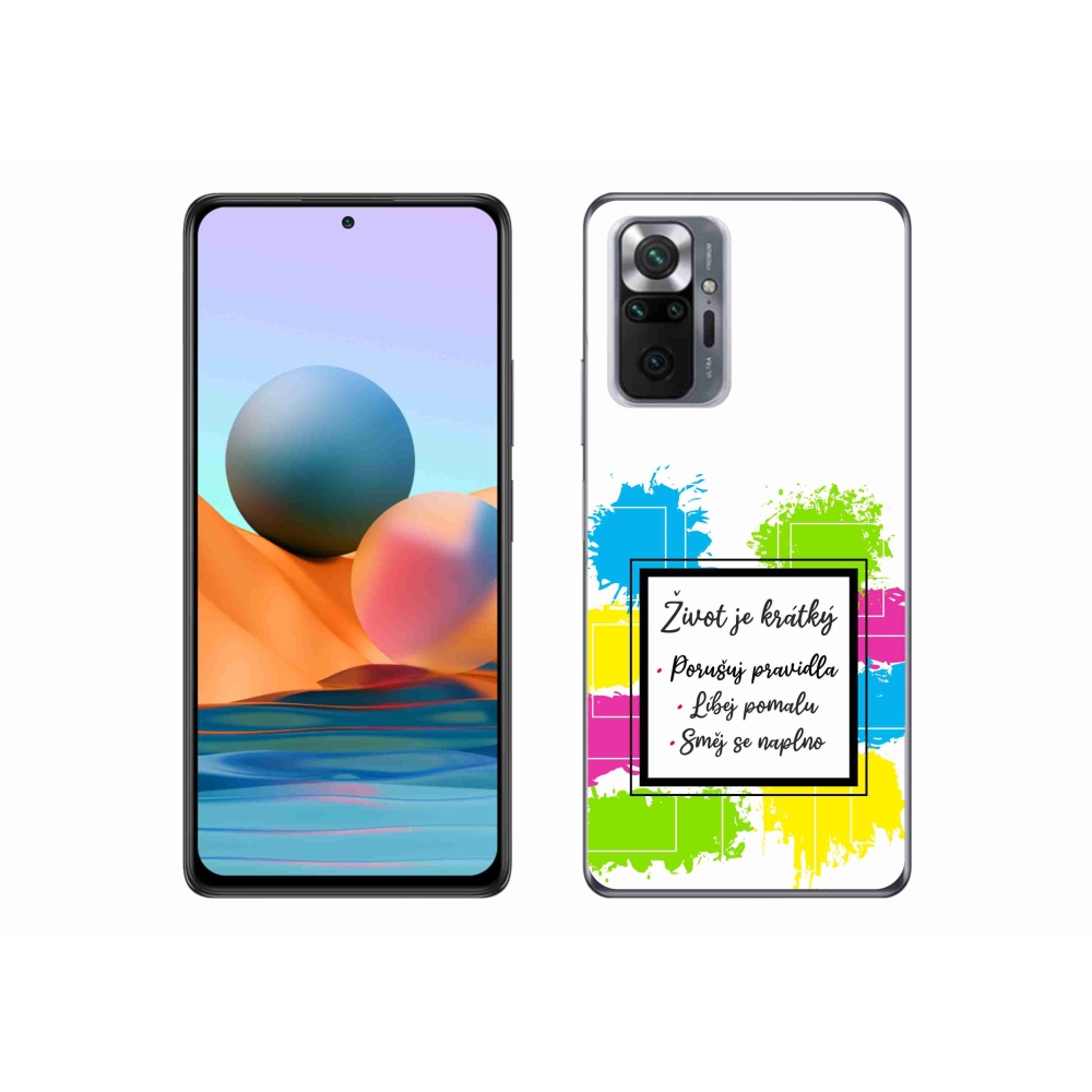Gél borítás mmCase a Xiaomi Redmi Note 10 Pro készülékhez - Idézet 5 fehér háttér
