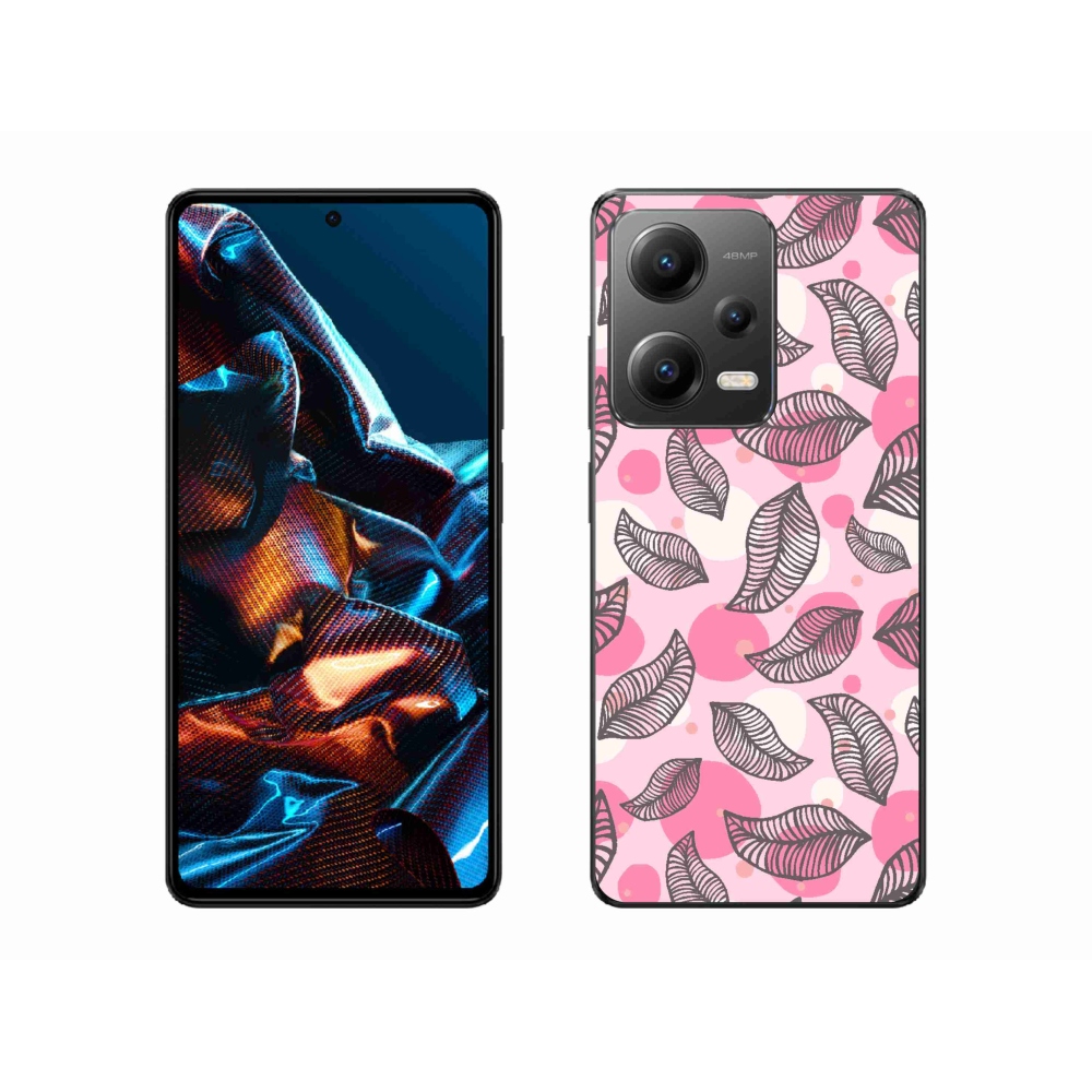 Gél borítás mmCase a Xiaomi Redmi Note 12 Pro 5G-hez - rajzfilmes hulló levelek