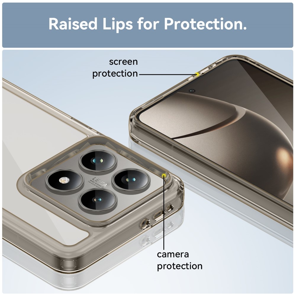 Gél tok fix hátlappal Xiaomi 14T/14T Pro készülékhez - szürke