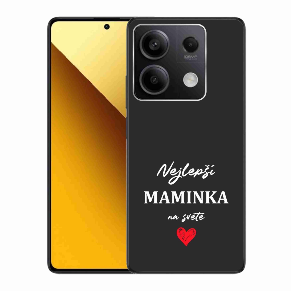 Gél borító mmCase a Xiaomi Redmi Note 13 5G-hez - legjobb anya 1 fekete háttérrel