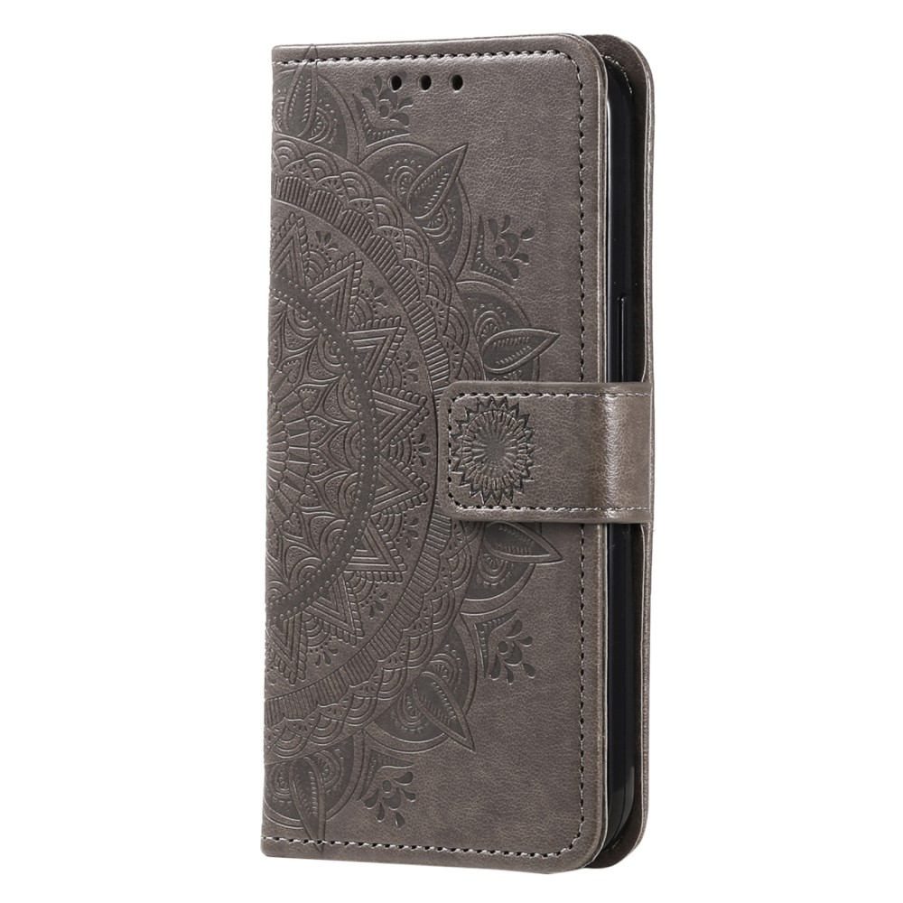 Mandala könyvtáska Honor Magic 7 Lite 5G készülékhez - szürke