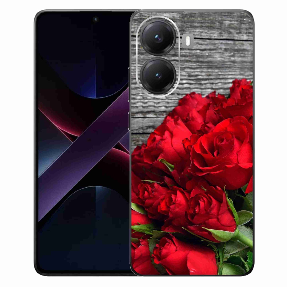 Gél borítás mmCase a Xiaomi Poco X7 Pro 5G-hez - piros rózsa