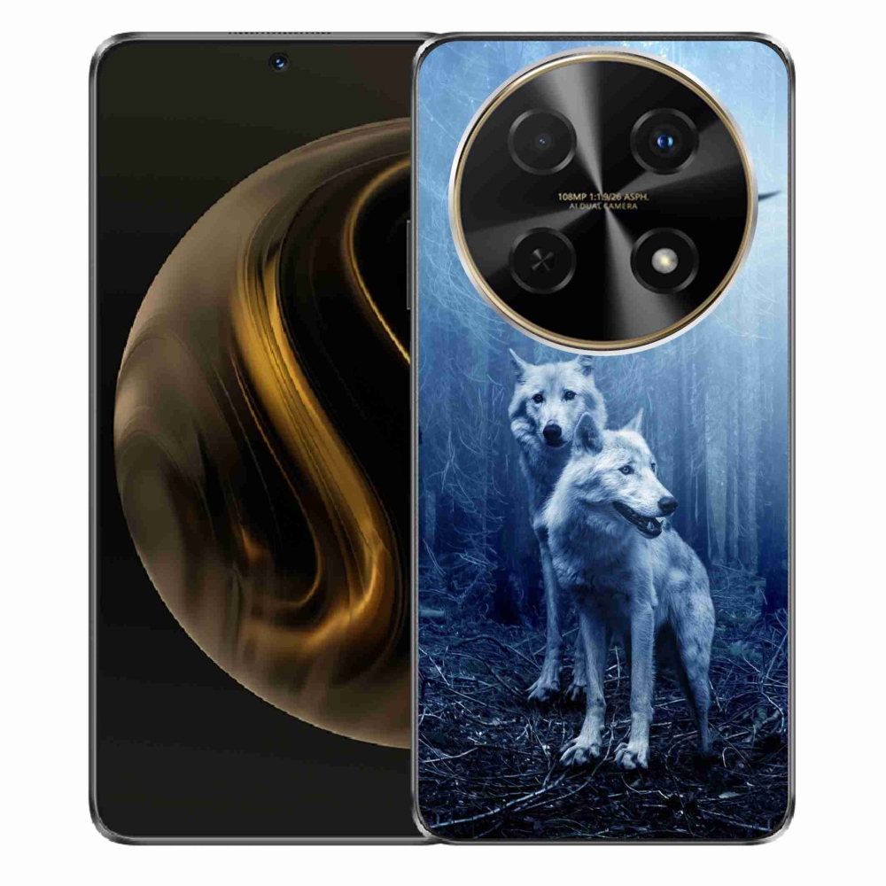 Gél borítás mmCase a Huawei Nova 12i számára - farkasok az erdőben