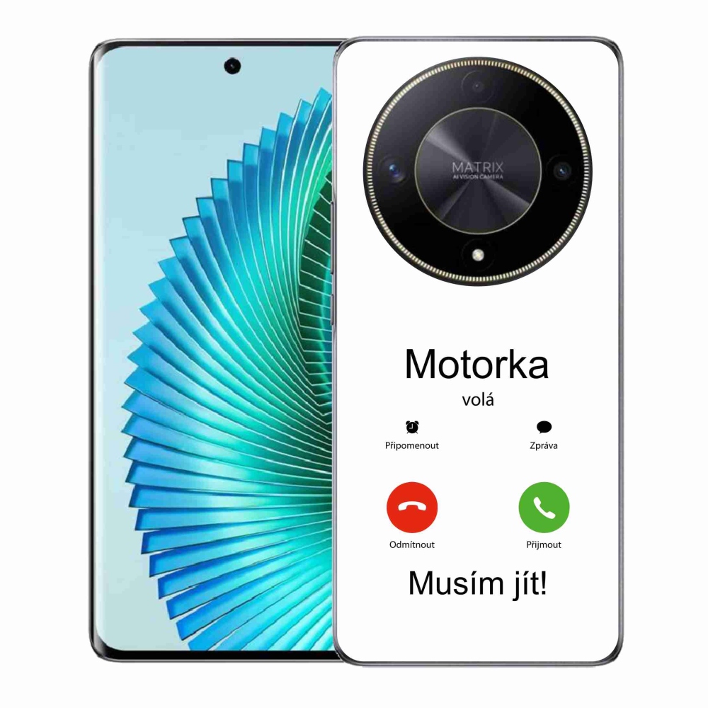 Gél borítás mmCase a Honor Magic 6 Lite 5G-n - motoros hívások fehér háttérrel