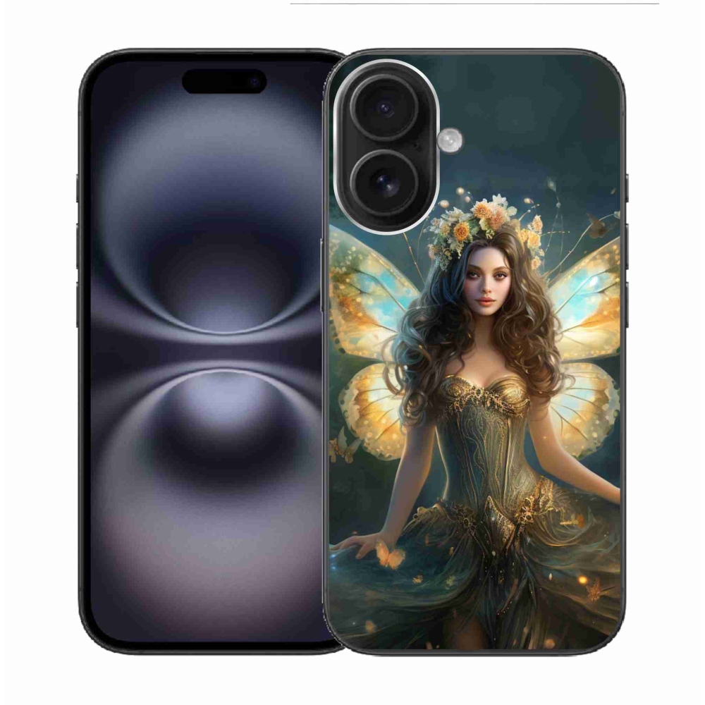 Gél borítás mmCase iPhone 16 készülékhez - pillangó nő