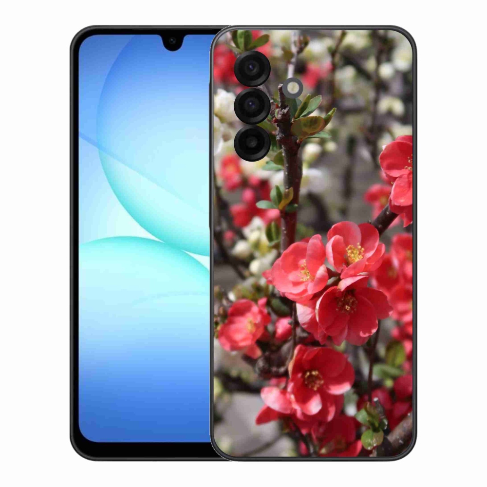 Gél borítás mmCase Samsung Galaxy A17 4G/5G - piros virágok