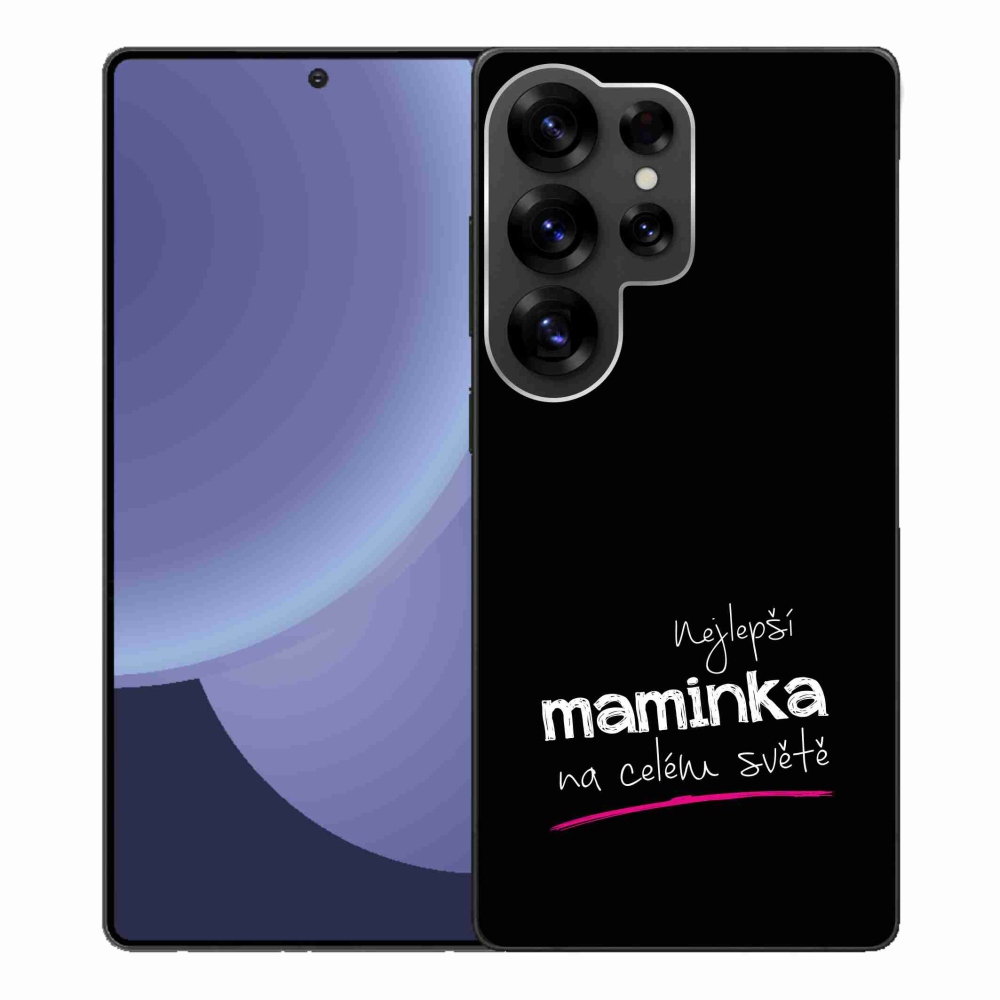 Gél borító mmCase Samsung Galaxy S25 Ultra - legjobb anya 4 fekete háttérrel