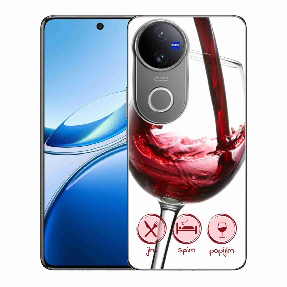 Zselés borítás mmCase a Vivo V50 5G készülékhez - borospohár piros