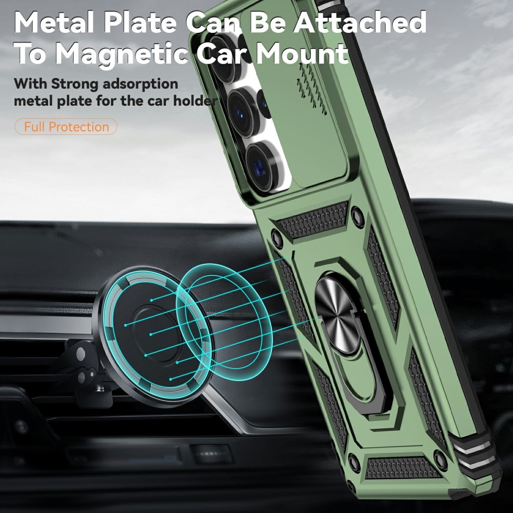 Gyűrűálló borítás Samsung Galaxy S25 Ultra készülékhez - zöld