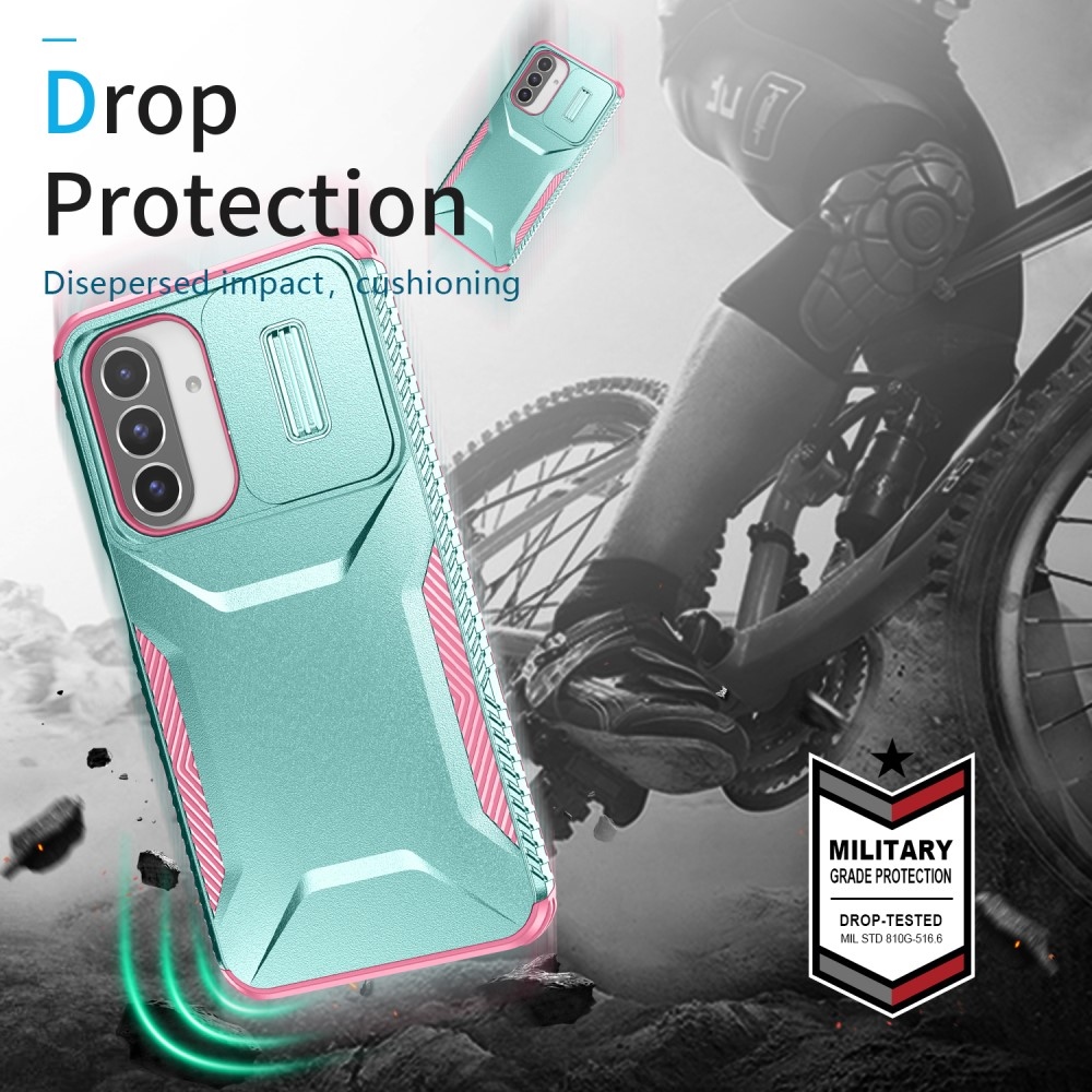 Csúszik tartós borító Samsung Galaxy A26 5G készülékhez - teal/pink