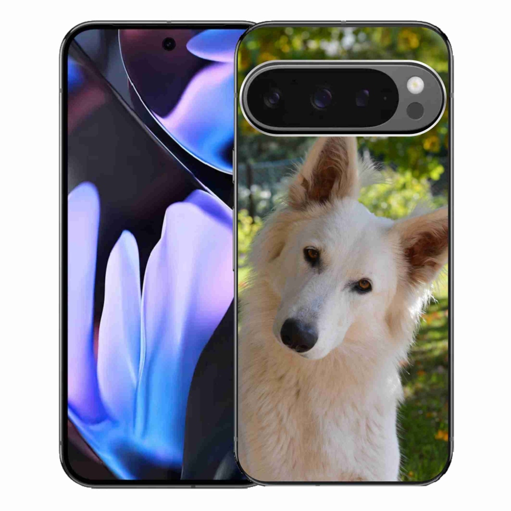 Gél borítás mmCase a Google Pixel 9 Pro XL-hez - Fehér svájci juhász 1