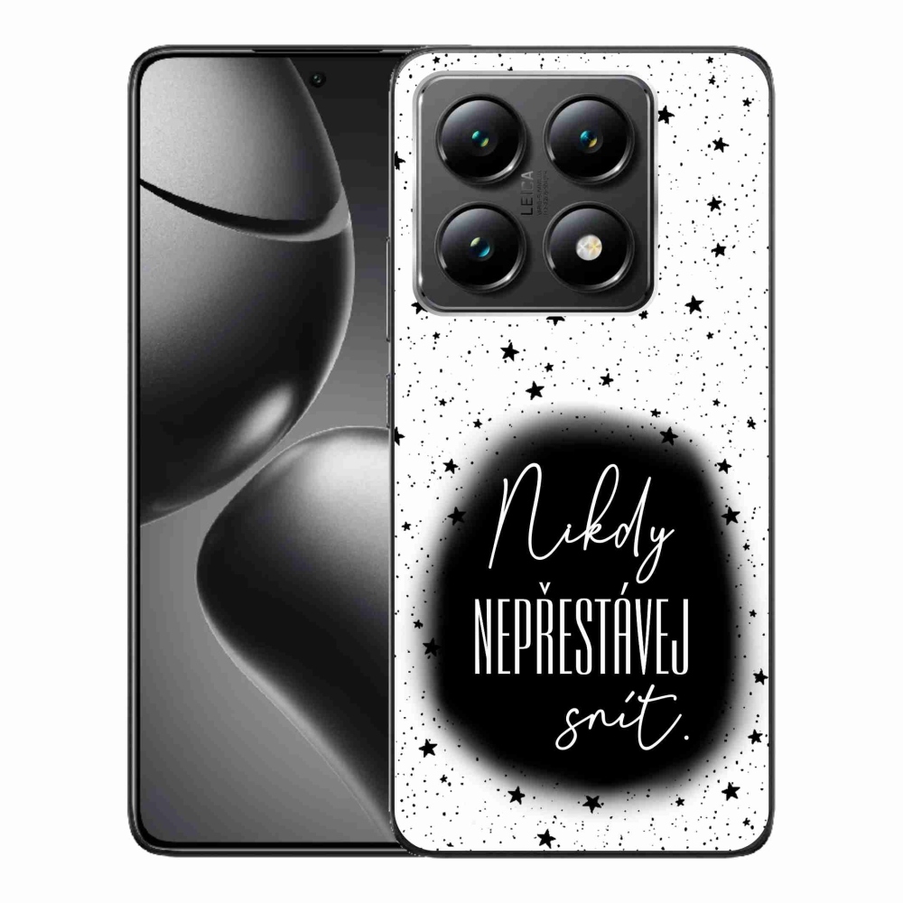 Gél borító mmCase a Xiaomi 14T-hez - idézet 1 fekete és fehér háttérrel