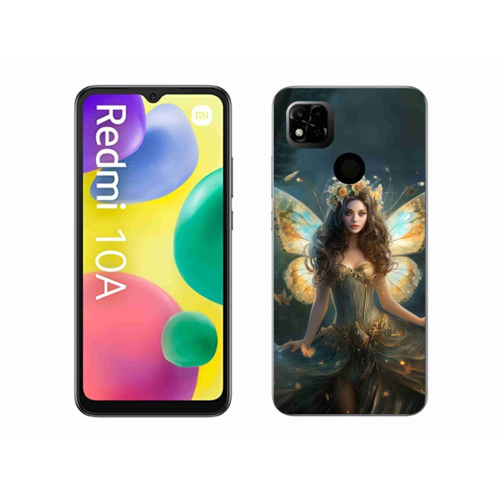 Gél borító mmCase a Xiaomi Redmi 10A számára - pillangó nő