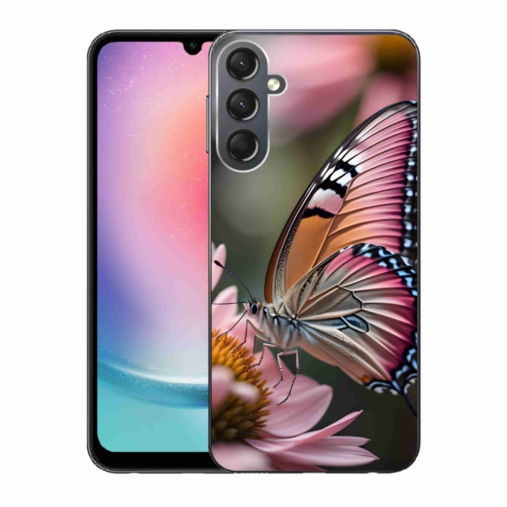 Zselés borítás mmCase Samsung Galaxy A24 készülékhez - színes pillangó