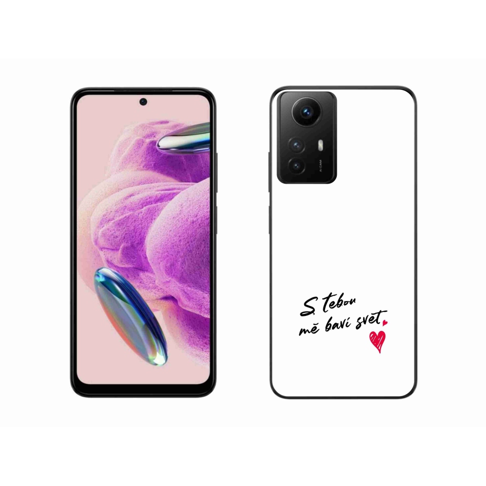 Gél borító mmCase a Xiaomi Redmi Note 12S-hez - szerelem szöveg 1 fehér háttér