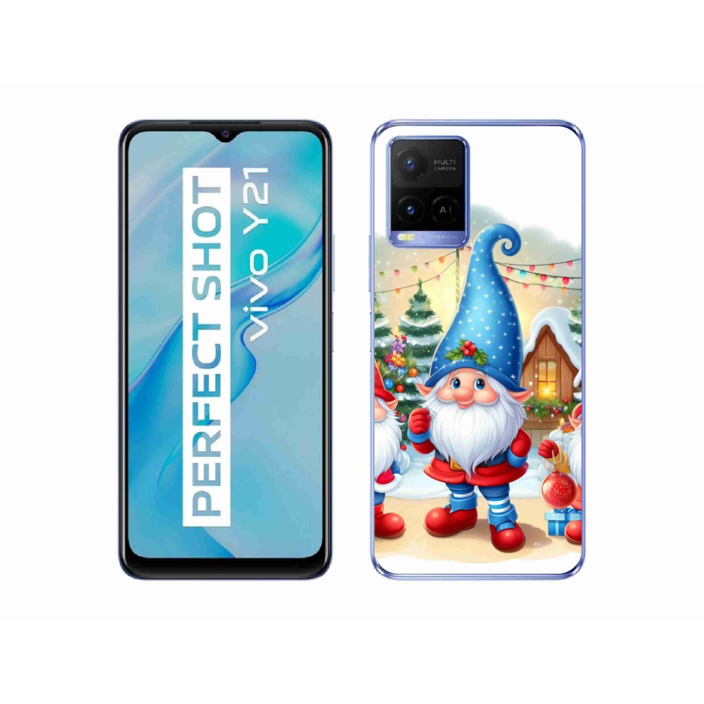 Gél borítás mmCase a Vivo Y21/Y21s/Y33s készülékhez - Karácsonyi manók