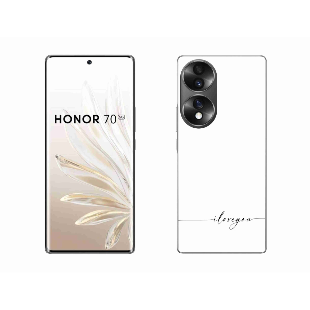 Gél borító mmCase a Honor 70 készülékhez - Szeretlek fehér háttérrel
