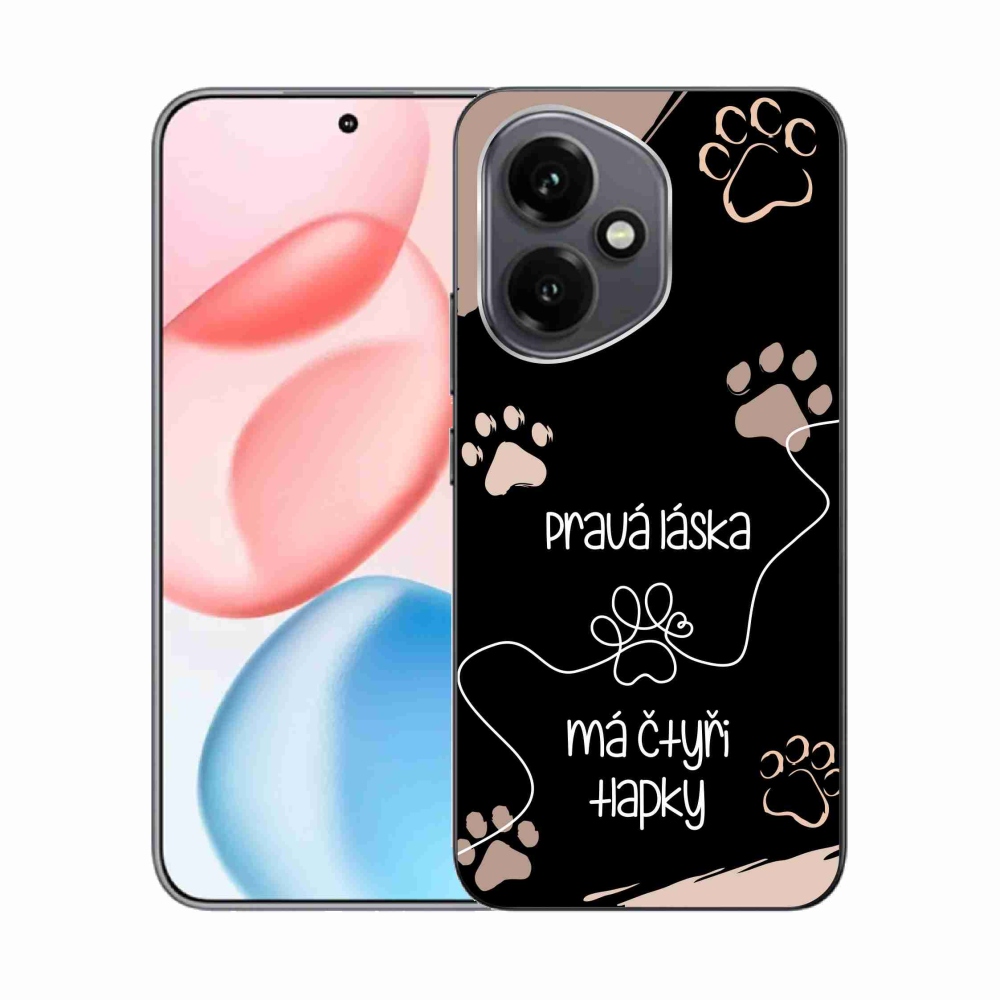 Zselés borító mmCase a Honor 400-hoz - kutya motívum 1 fekete háttér