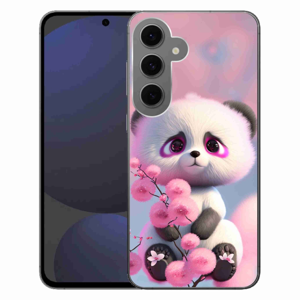 Gél védőhuzat mmCase Samsung Galaxy S24 FE - aranyos panda 1