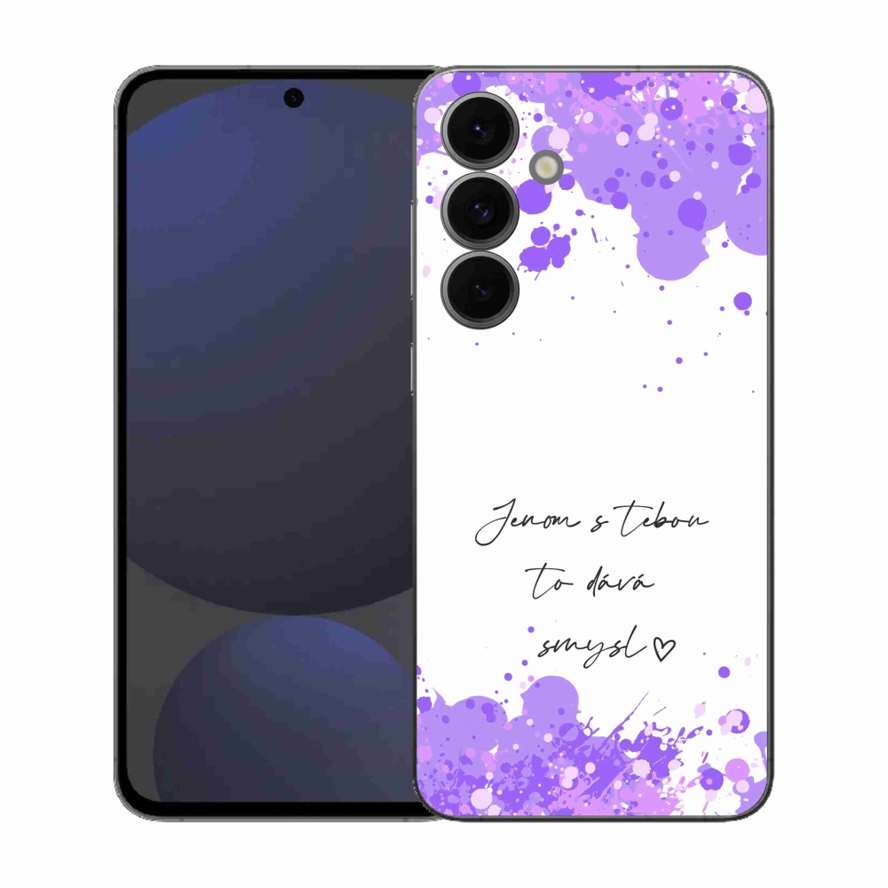 Gél borító mmCase Samsung Galaxy S25 FE - szerelem szöveg fehér háttérrel