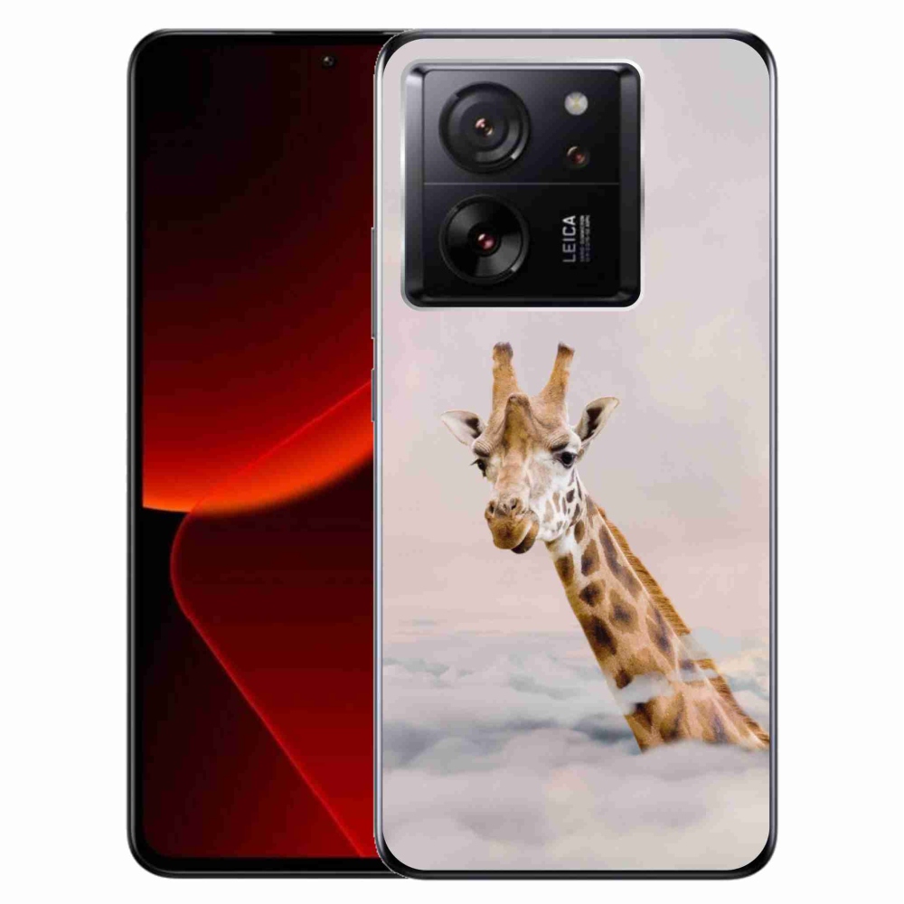 Gél borítás mmCase a Xiaomi 13T/13T Pro számára - zsiráf a felhőkben