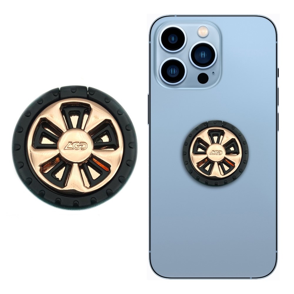 LGD ujjtartó mobiltelefonhoz - fekete/rózsaszín/arany