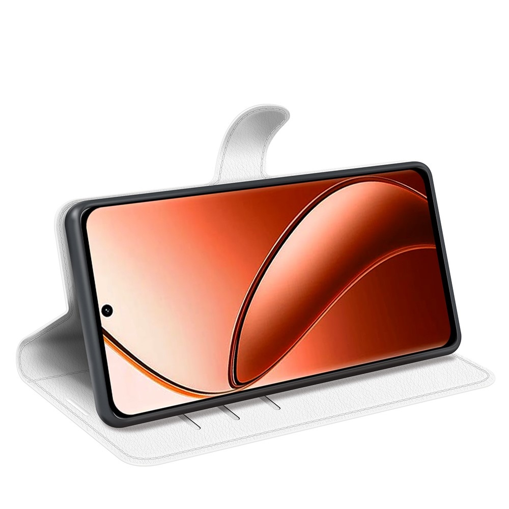 Litchi könyvtáska a Realme 12 Pro 5G/12 Pro+ 5G modellhez - fehér