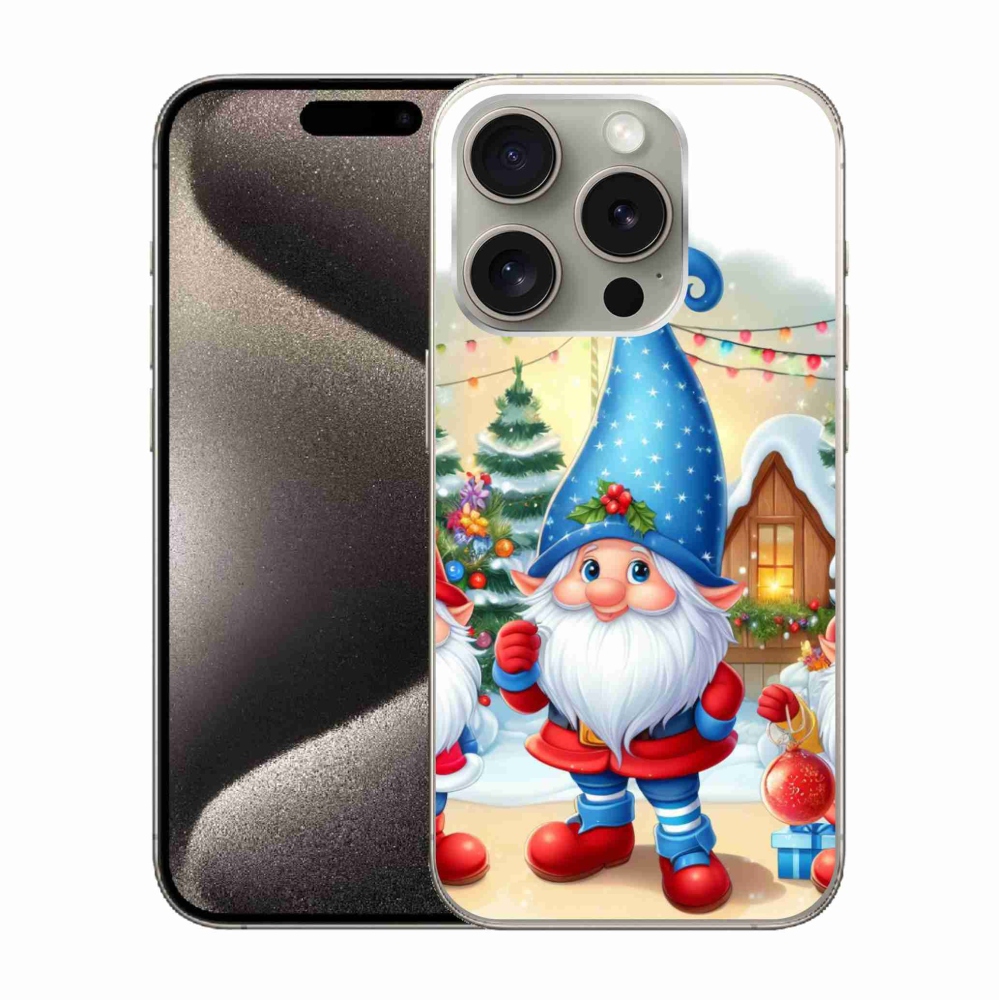 Gél borítás mmCase iPhone 15 Pro készülékhez - Karácsonyi manók