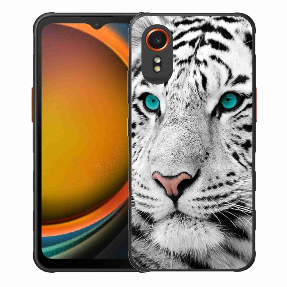 Gél borítás mmCase Samsung Galaxy Xcover 7 készülékhez - fehér tigris
