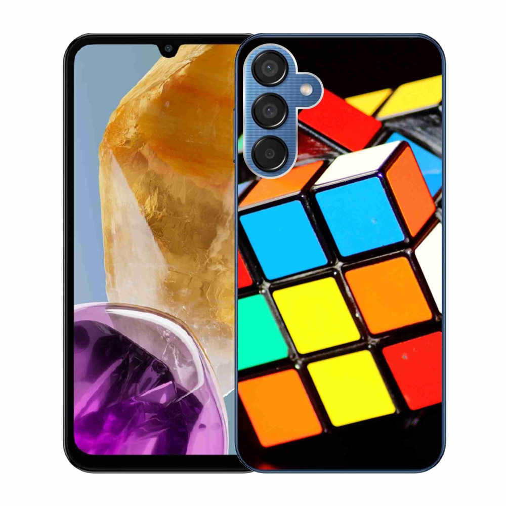 Gél tok mmCase Samsung Galaxy M15 5G - Rubik-kocka számára