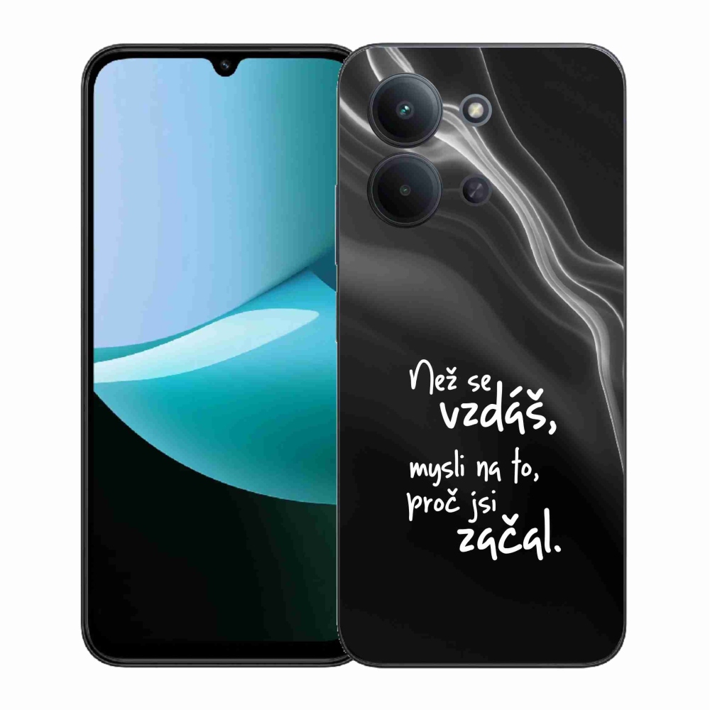 Gél borítás mmCase a Xiaomi Redmi 15C 4G (171mm)/Poco C85 4G (171mm) - idézet 2 fekete háttérrel