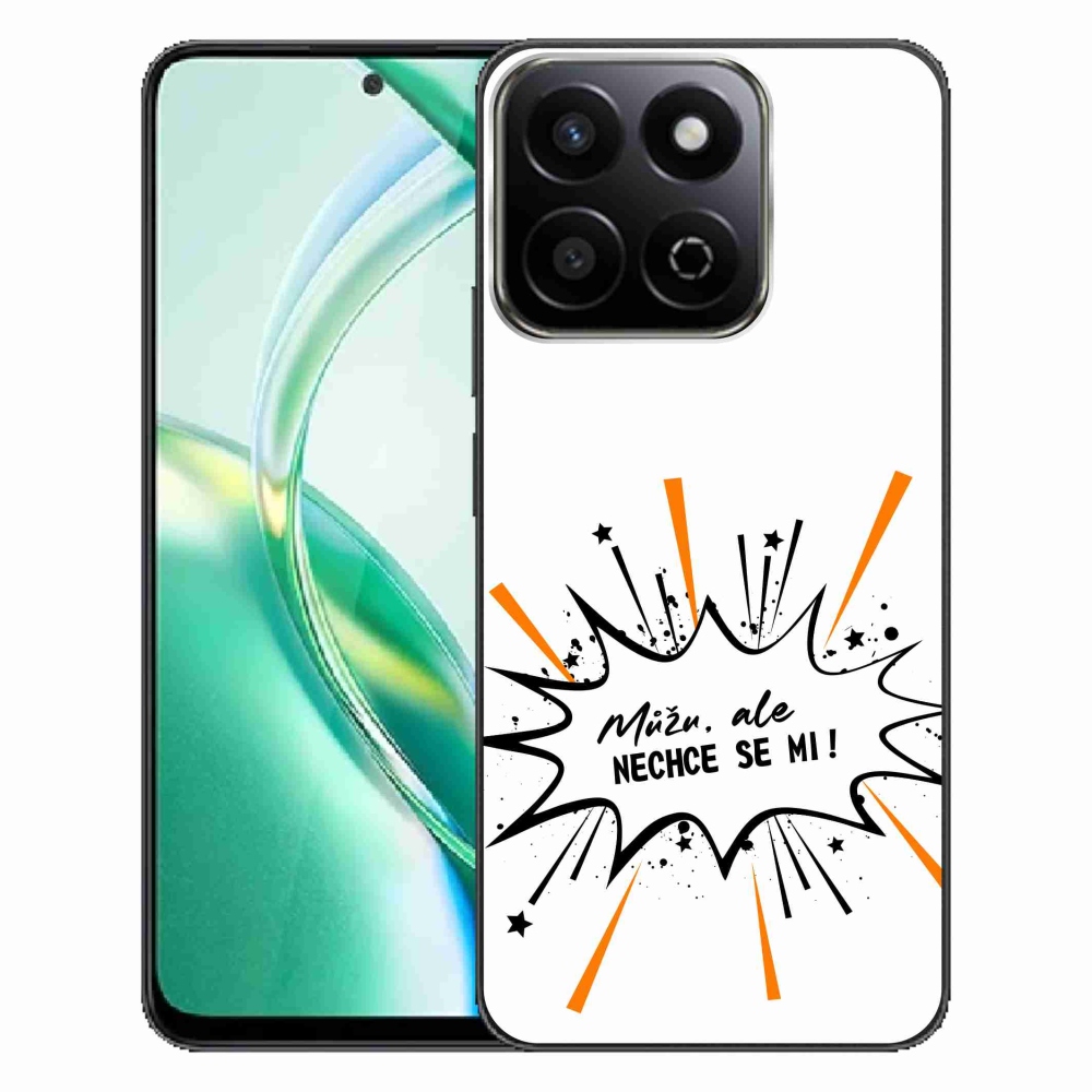 Gél borító mmCase a Honor 200 Smart 5G készülékhez - vicces szöveg 11 fehér háttér