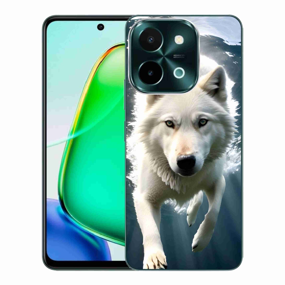 Gél védőburkolat mmCase a Vivo Y28-hoz - fehér farkas