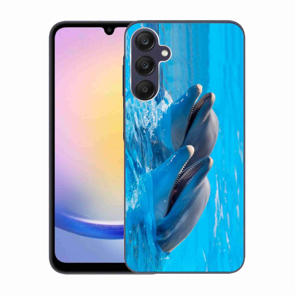 Zselés borítás mmCase Samsung Galaxy A25 5G - delfinek számára