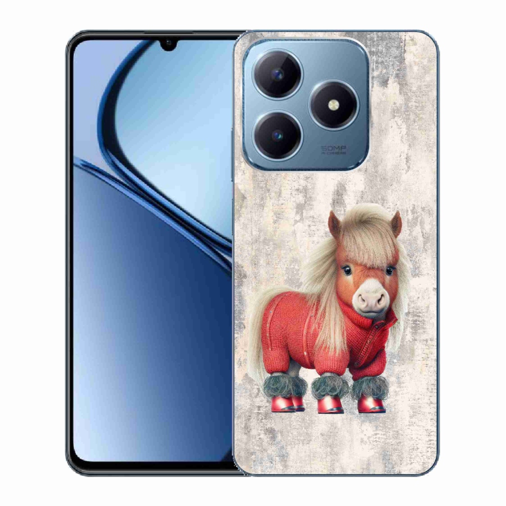 Gél borítás mmCase a Realme C63 készülékhez - póni pulóverben