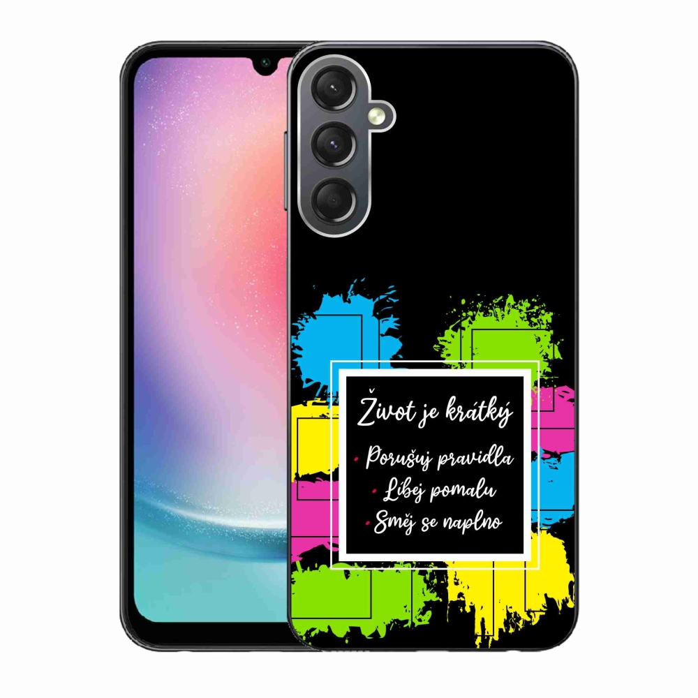 Gél borítás mmCase Samsung Galaxy A24 - idézem 5 fekete háttérrel