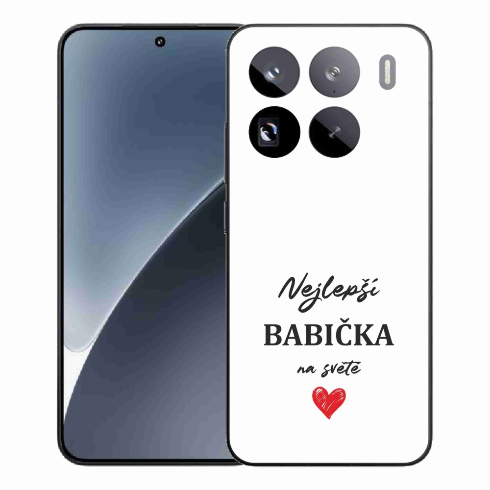 Gél borítás mmCase a Xiaomi 15 Pro - Best Grandma 1 fehér háttérrel