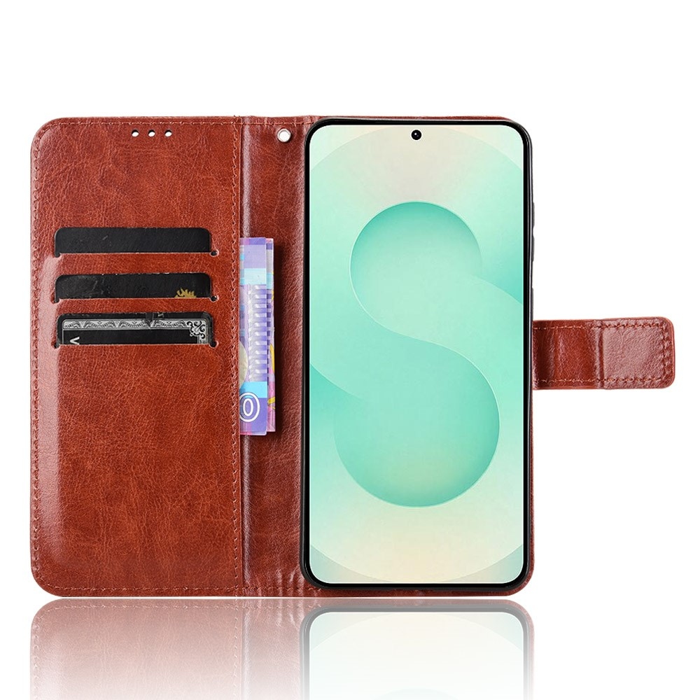 Őrült könyv tok Samsung Galaxy S25 Edge készülékhez - barna