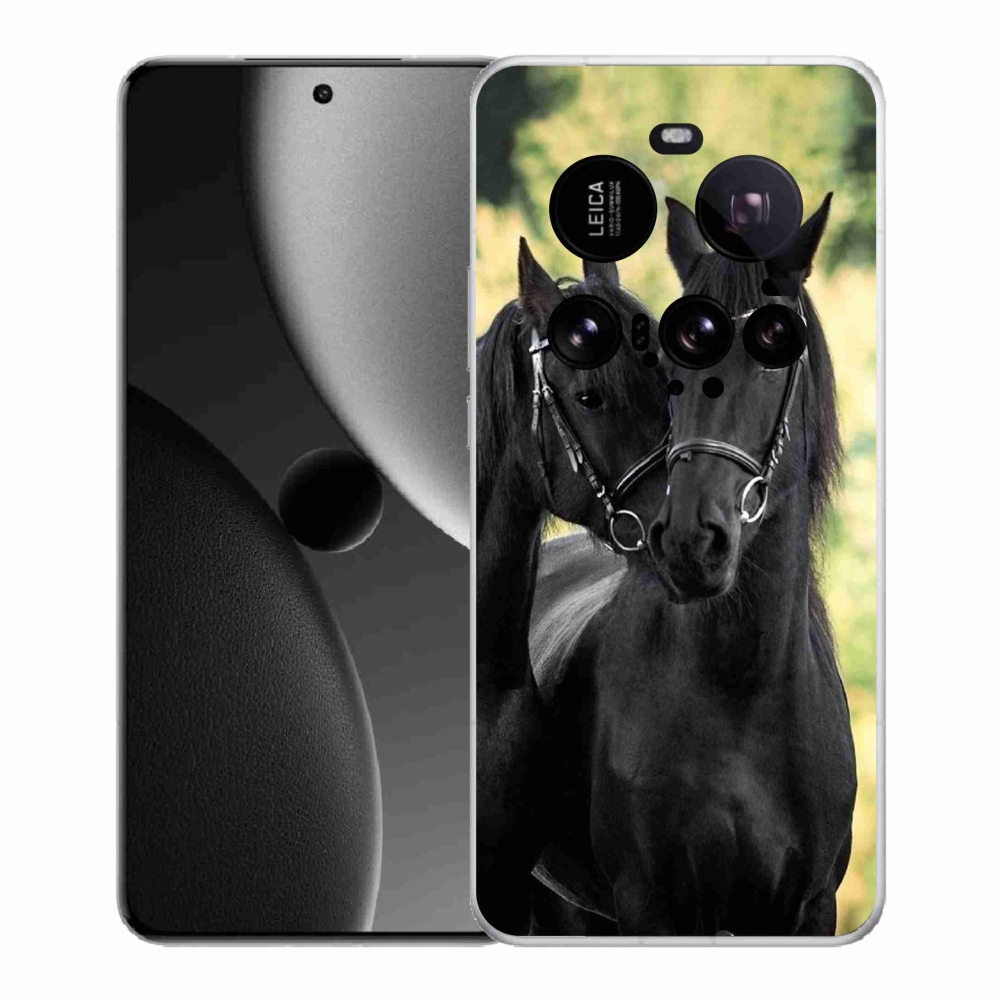 Gél borítás mmCase a Xiaomi 15 Ultra számára - két fekete ló