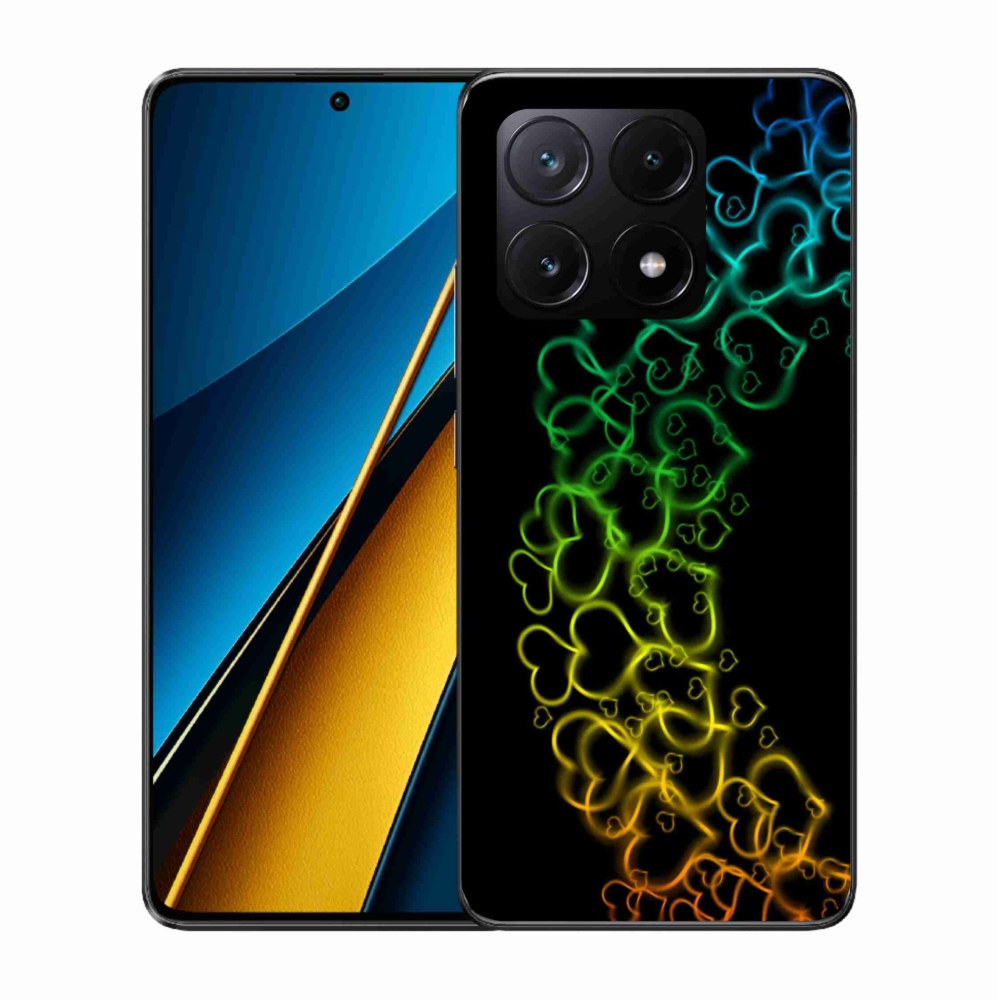 Gél borítás mmCase a Xiaomi Poco X6 Pro 5G számára - színes szívek