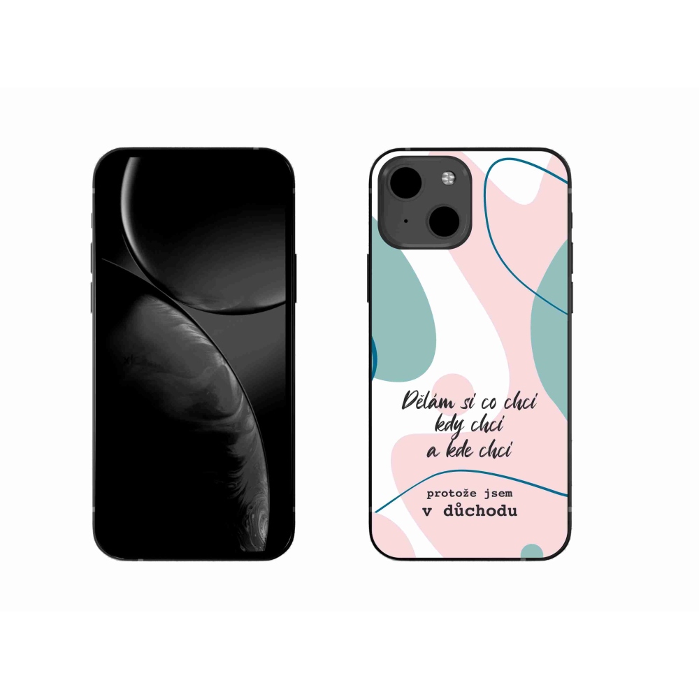 Gél borító mmCase iPhone 13 6.1 készülékhez - vicces szöveg 10 fehér háttér