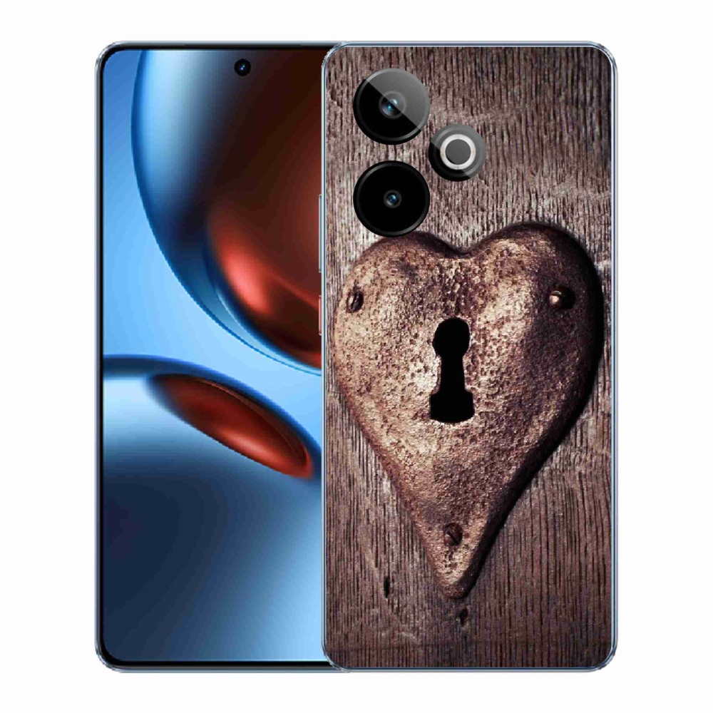 Rugalmas zselés tok mmCase képpel a Realme GT 7 5G/GT 7T 5G számára - szív alakú lakat