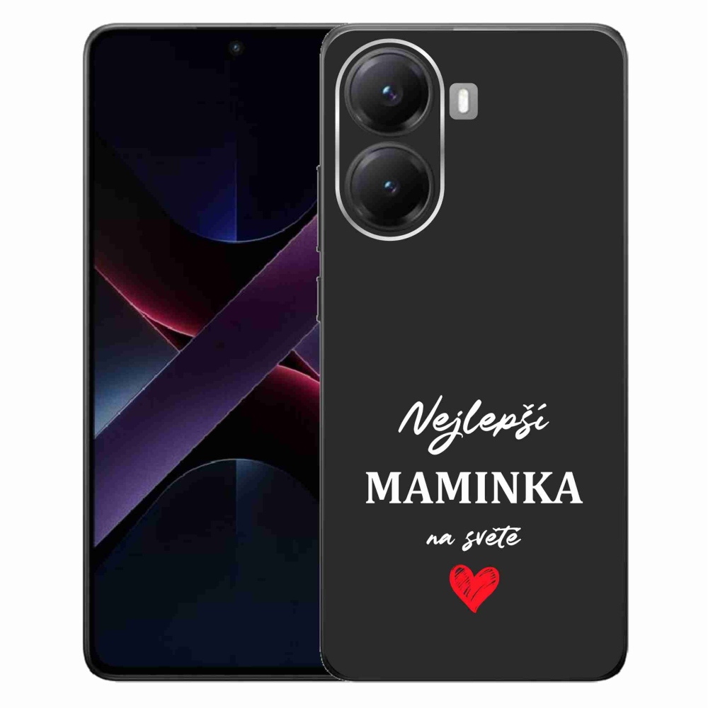 Gél borító mmCase a Xiaomi Poco X7 Pro 5G számára - legjobb anya 1 fekete háttér