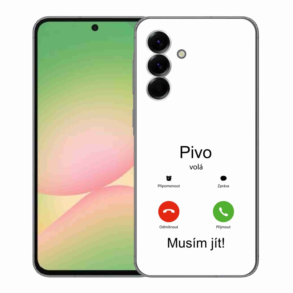 Gél borító mmCase Samsung Galaxy A56 5G - sör hívások fehér háttérrel