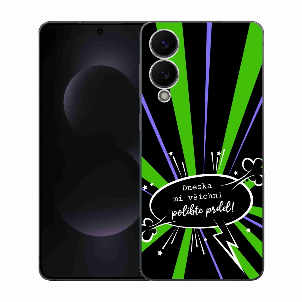 Gél borító mmCase Samsung Galaxy S25 Edge készülékhez - vicces szöveg 15 fekete háttér