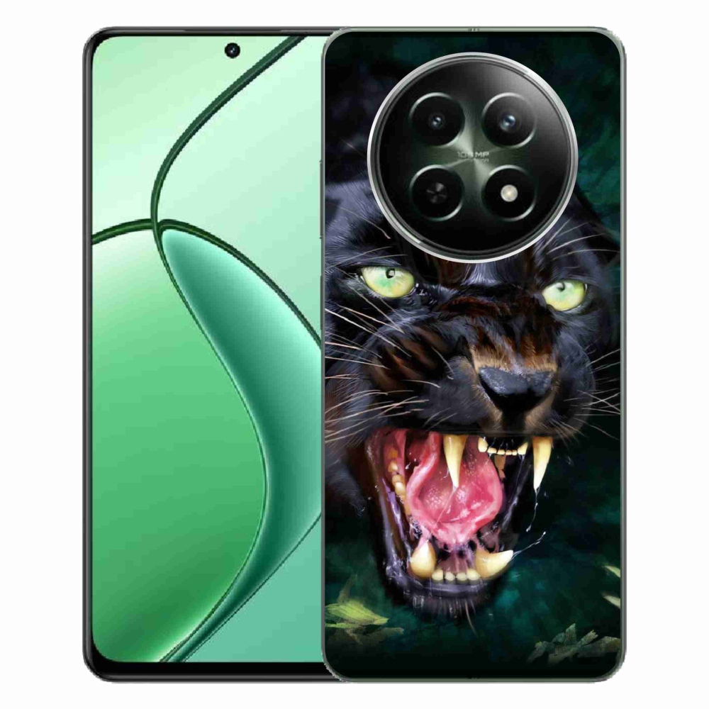 Gél borító mmCase a Realme 12 5G/12x 5G készülékhez - dühös fekete párduc
