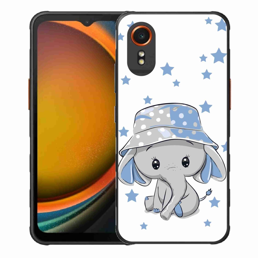 Zselés borítás mmCase Samsung Galaxy Xcover 7 - kék elefánthoz