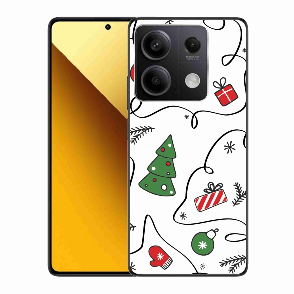 Gél borító mmCase a Xiaomi Redmi Note 13 5G számára - karácsonyi motívumok