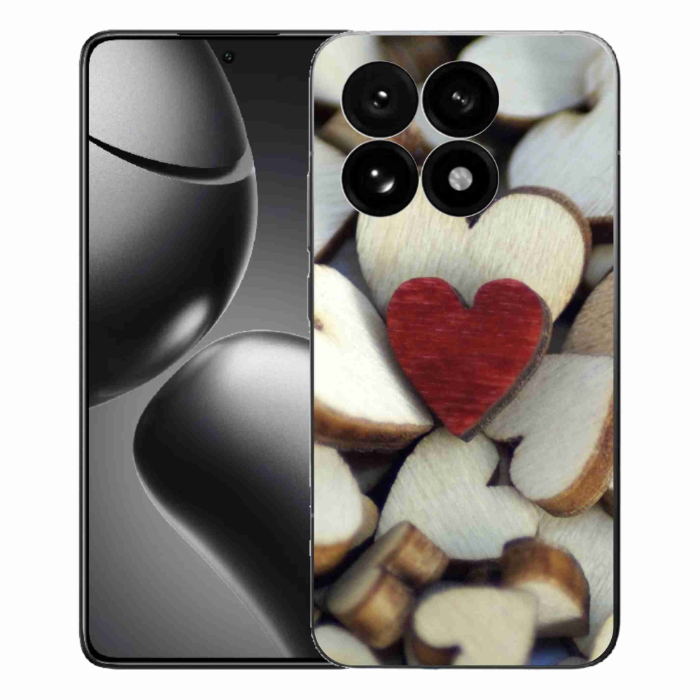 Gél borítás mmCase a Xiaomi 15T számára - gravírozott piros szív